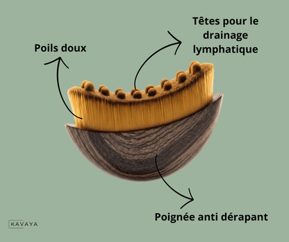 Brosse facial drainage lymphatique - Kavaya™